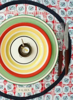 New Aga Cover / Placemat - Red Sardines Tea Towels