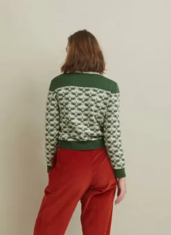 Outlet Aila - Green Jacquard Eagle - Knitted Top Tea Towels