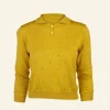 Discount Aila Knitted Cotton Top - Mustard Yellow Tea Towels