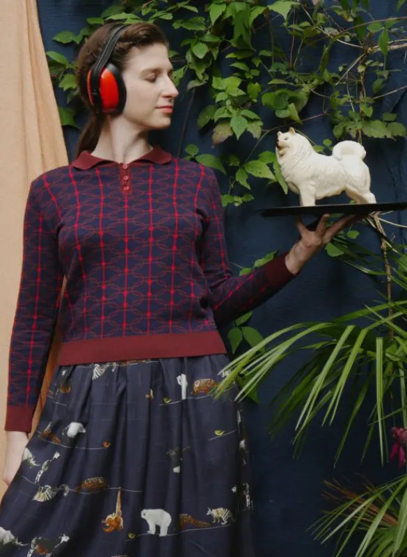 Flash Sale Aila Knitted Top - Navy Radio Days Women Knitwear | Tea Towels