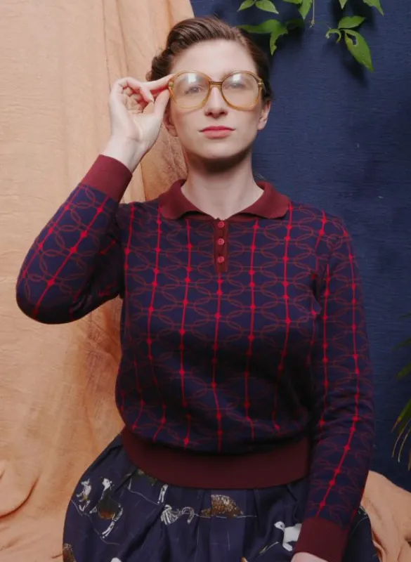 Flash Sale Aila Knitted Top - Navy Radio Days Women Knitwear | Tea Towels