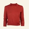 Sale Aila Knitted Top - Rust Red Tea Towels
