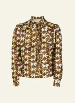 Fashion Anna - Rust Tortoiseshell Blouse Tea Towels