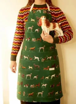New Apron - Green Porcelain Dogs Aprons | Tea Towels