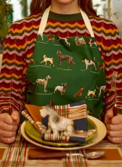 New Apron - Green Porcelain Dogs Aprons | Tea Towels