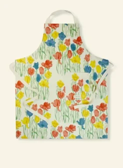 Cheap Apron - Ivory Tulips Aprons | Tea Towels