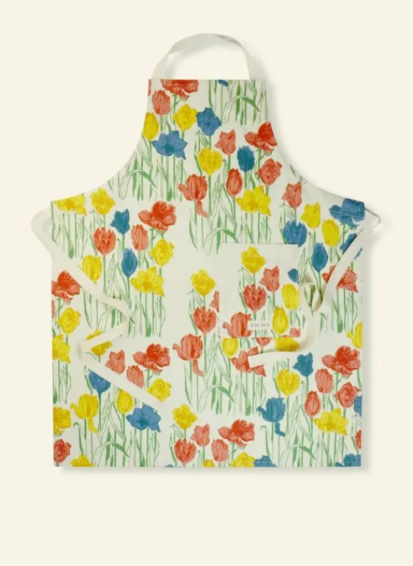 Cheap Apron - Ivory Tulips Aprons | Tea Towels