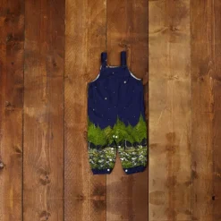 Outlet Ashley Newborn Baby Romper - Navy Woodland Kids Baby | Tea Towels