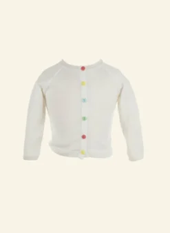 Hot Baby / Toddler Classic Cardigan - Ivory White Kids Children's Knitwear | Baby