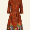 Discount Beatrice - Rust Winter Berries Dress Women Dresses | Tea Towels