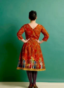 Discount Beatrice - Rust Winter Berries Dress Women Dresses | Tea Towels