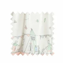 Online Birthday bash in cream/pink - oilcloth Tea Towels | Fabric By The Metre