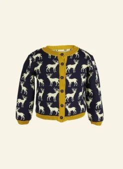 Online Children's Cardigan - Navy Reindeer Kids Children's Knitwear | Tea Towels