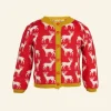 Outlet Children's Cardigan - Red Reindeer Kids Children's Knitwear | Tea Towels
