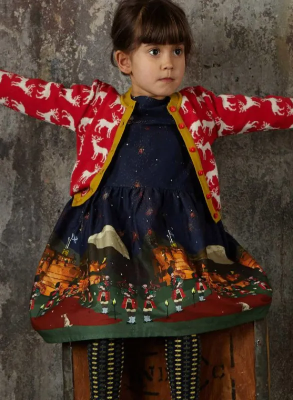 Outlet Children's Cardigan - Red Reindeer Kids Children's Knitwear | Tea Towels