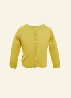 Clearance Children's Classic Cardigan - Mustard Yellow Kids Children's Knitwear | Baby
