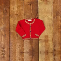 Store Children's Classic Cardigan - Sparkly Red Kids Children's Knitwear | Baby