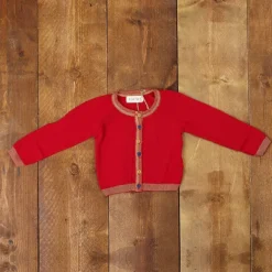 Store Children's Classic Cardigan - Sparkly Red Kids Children's Knitwear | Baby