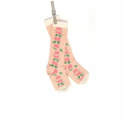 Discount Children's Socks - Peach Floral Kids Children's Accessories | Tea Towels