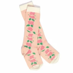 Discount Children's Socks - Peach Floral Kids Children's Accessories | Tea Towels