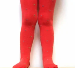 Outlet Children's Tights  - Coral Polka Dot Kids Children's Accessories | Tea Towels