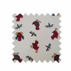 Clearance Cotton Fabric - Cream Puddle Ducks Tea Towels | Fabric By The Metre