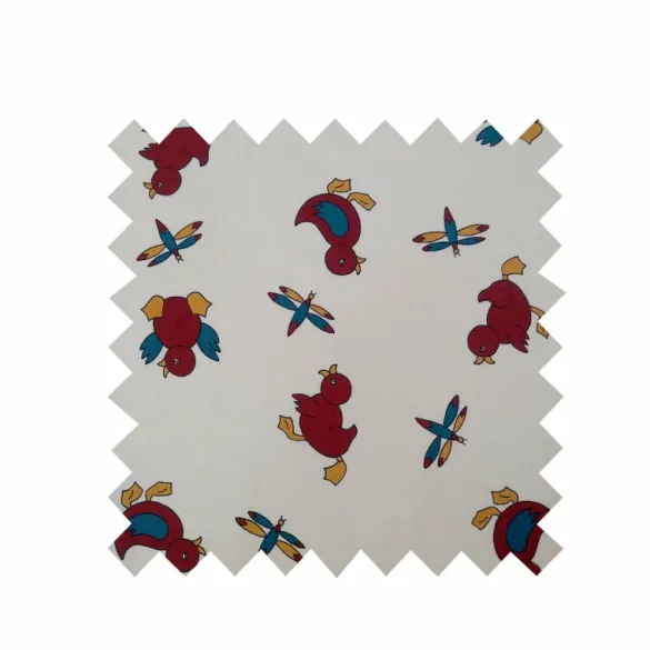 Clearance Cotton Fabric - Cream Puddle Ducks Tea Towels | Fabric By The Metre