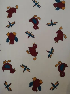 Clearance Cotton Fabric - Cream Puddle Ducks Tea Towels | Fabric By The Metre