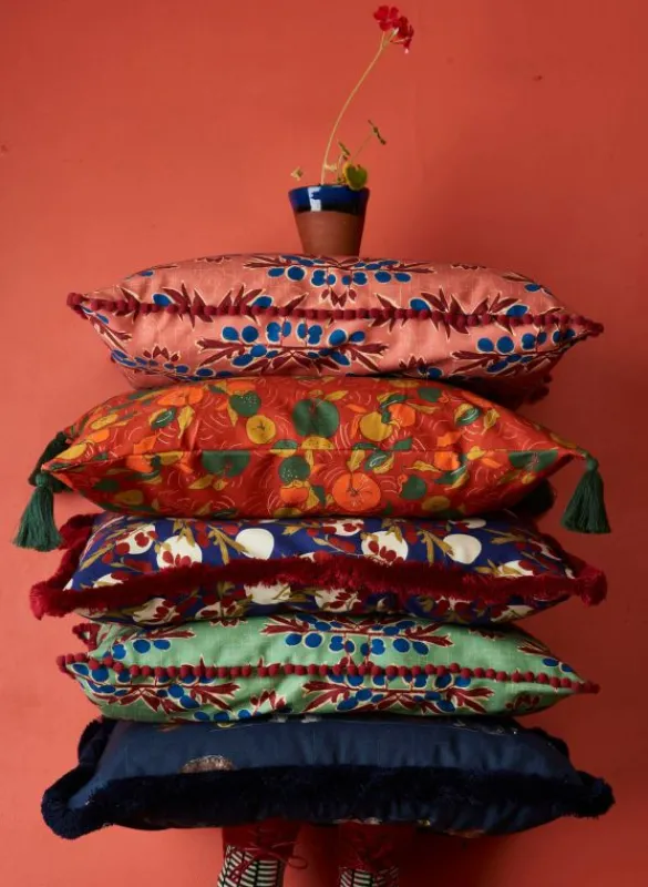 Best Sale Cushion Cover - Green Nouveau Plum Tea Towels | Cushion Covers