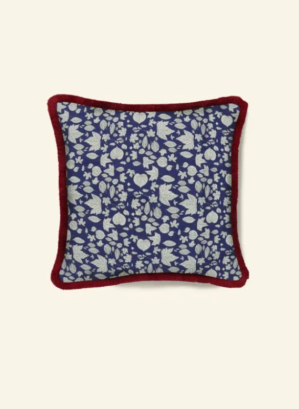 Cheap Cushion Cover - Navy Autumn Leaves Tea Towels | Cushion Covers