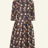 Hot Cynthia - Navy Damson Dress Women Dresses | Tea Towels