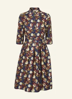 Hot Cynthia - Navy Damson Dress Women Dresses | Tea Towels