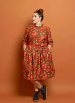 Outlet Cynthia - Red Apple Orchard Women Dresses | Tea Towels