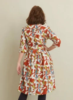 Clearance Cynthia - Rust Acorn Dress - Tencel Women Dresses | Tea Towels