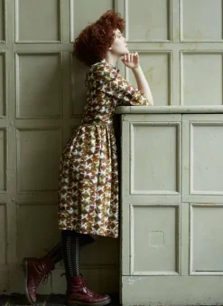 Best Cynthia - Rust Tortoiseshell Dress Women Dresses | Tea Towels