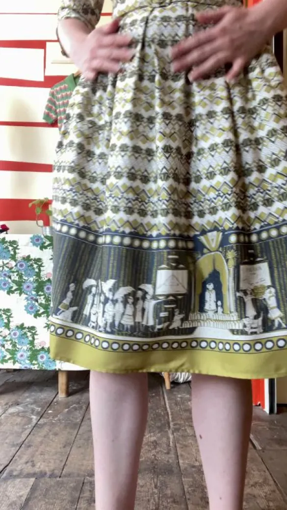 Online Cynthia Dress - Cream Moving Pictures Women Dresses | Tea Towels