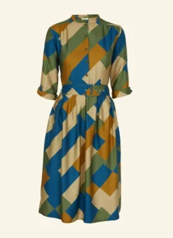 New Cynthia Dress - Green Bauhaus Women Dresses | Tea Towels