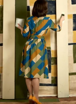 New Cynthia Dress - Green Bauhaus Women Dresses | Tea Towels