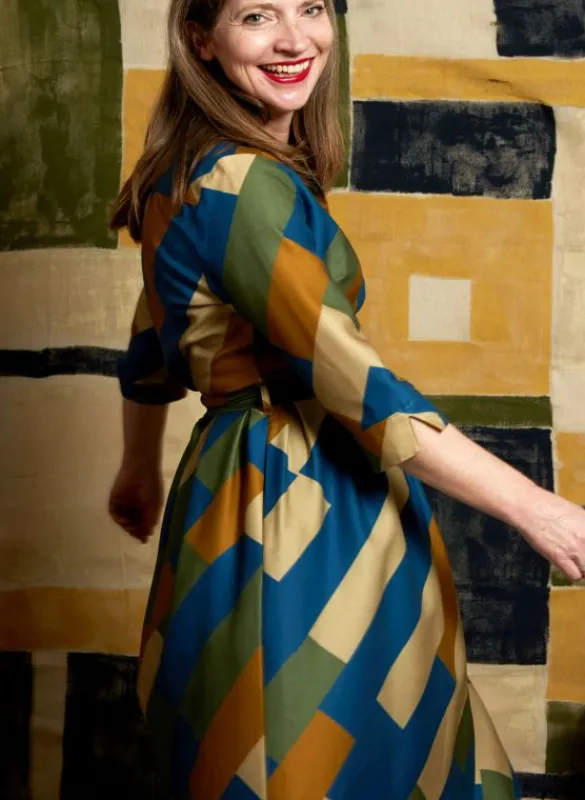 New Cynthia Dress - Green Bauhaus Women Dresses | Tea Towels