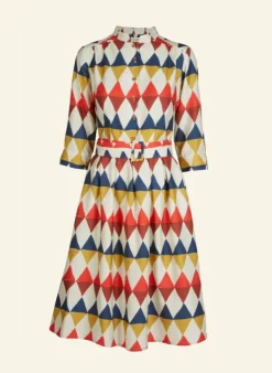 Shop Cynthia Dress - Multi Harlequin Women Dresses | Tea Towels
