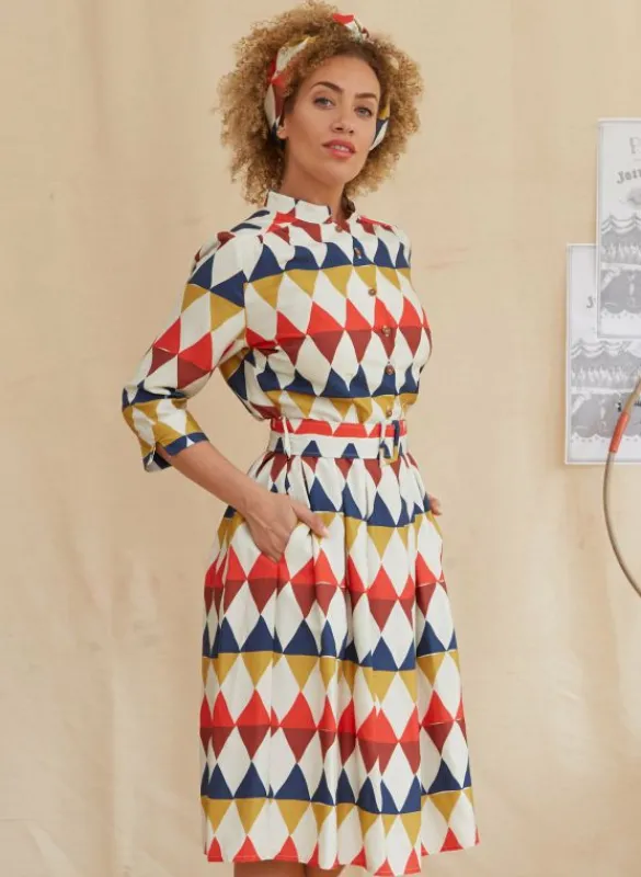 Shop Cynthia Dress - Multi Harlequin Women Dresses | Tea Towels