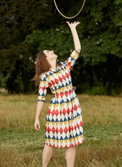 Shop Cynthia Dress - Multi Harlequin Women Dresses | Tea Towels