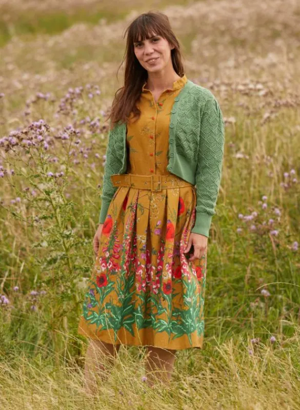 Flash Sale Cynthia Dress - Mustard Wildflowers Women Dresses | Tea Towels
