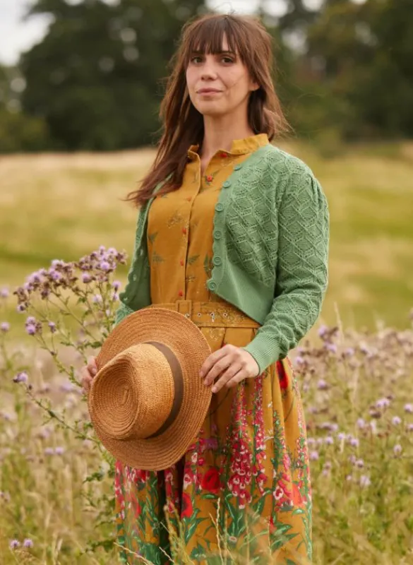 Flash Sale Cynthia Dress - Mustard Wildflowers Women Dresses | Tea Towels
