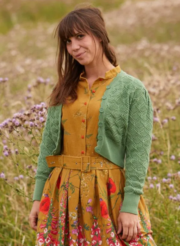 Flash Sale Cynthia Dress - Mustard Wildflowers Women Dresses | Tea Towels