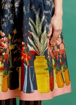 Outlet Cynthia Dress - Navy Constance Spry Women Dresses | Tea Towels