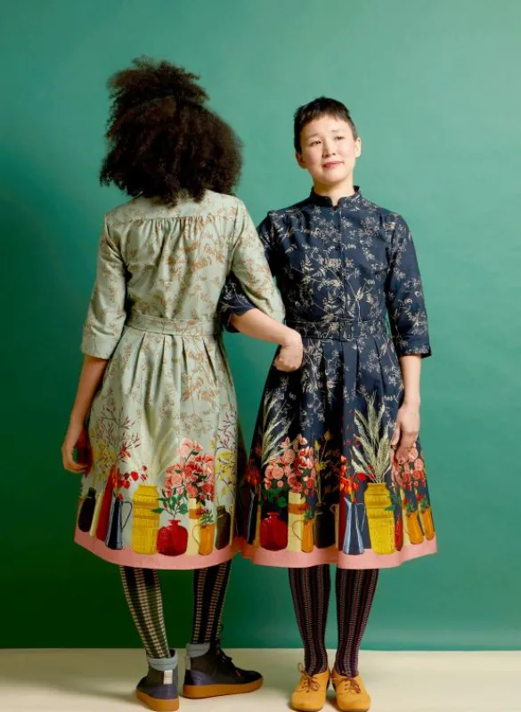 Outlet Cynthia Dress - Navy Constance Spry Women Dresses | Tea Towels