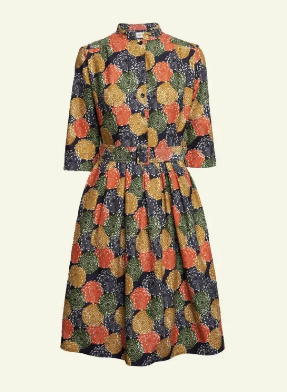 Sale Cynthia Dress - Navy Pinecones Women Dresses | Tea Towels