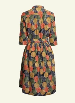 Sale Cynthia Dress - Navy Pinecones Women Dresses | Tea Towels