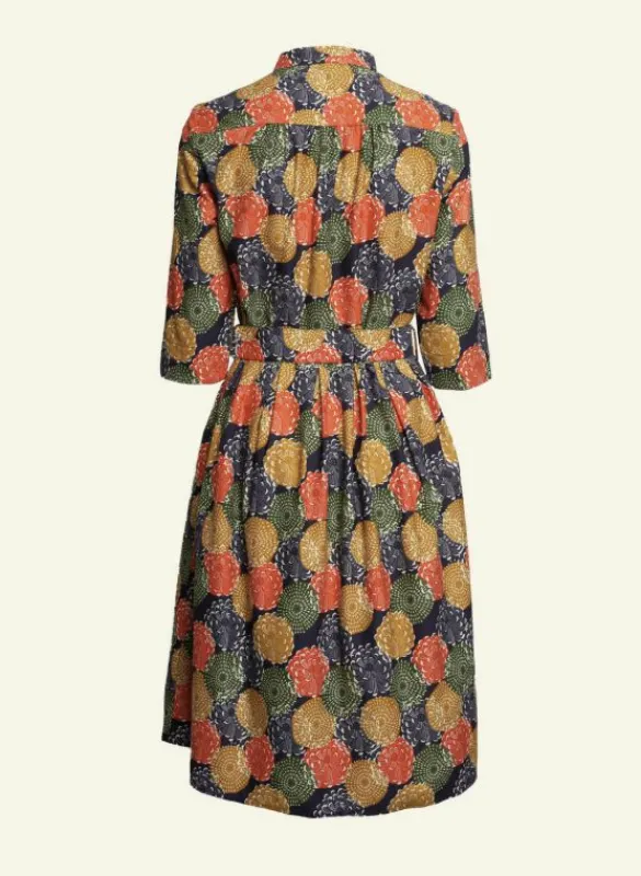 Sale Cynthia Dress - Navy Pinecones Women Dresses | Tea Towels